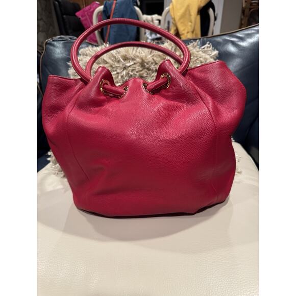Michael Kors Camden large bag in red pebbled leather - Picture 6 of 8